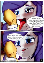 comic dialogue dirty_talk equestria_girls jerk_off_instructions my_little_pony oral oral_sex rarity_(mlp) smooth_skin talking_to_viewer xptzstudios