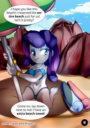 beach comic dialogue equestria_girls my_little_pony rarity_(mlp) smooth_skin talking_to_viewer xptzstudios