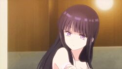 10s animated breasts female large_breasts mizushina_hotaru netsuzou_trap nipples nude screencap solo