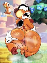 ass_focus backsack big_ass big_butt black_fur blush embarrassed fat_ass femboy feminine_male floppy_cock fur gay girly hands japansadface looking_at_viewer looking_back orange_fur precum precum_drip red_paws red_tail running_away scared skedaddler_(mario) small_balls small_penis spread_anus spread_ass steamy_ass super_mario_bros._wonder sweat sweaty sweaty_anus sweaty_ass sweaty_butt tail thick_thighs wide_hips wobbling_ass