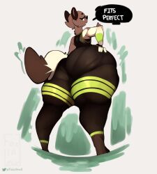 1girls 2020s 2022 2d 2d_(artwork) 2d_artwork 3_fingers 4_fingers anthro anthro_female anthro_focus anthro_only anthrofied artist_logo artist_name ass back back_view background big_ass big_butt big_hips black_eyes black_nose butt_crack clothed clothed_female clothes clothing color colored curvy curvy_body curvy_female curvy_figure curvy_hips curvy_thighs dialogue digital_drawing_(artwork) domination ear ears_up eyelashes eyes eyes_half_open eyes_open female female_anthro female_focus female_only fingers fluffy_tail foxialewd fur furry furry_female furry_only furry_tail half-closed_eyes hand_on_ass hand_on_butt hips hourglass_figure humanoid kaz_(foxialewd) large_ass large_butt looking_back looking_down mammal mammal_humanoid mouth multicolored_body multicolored_fur multicolored_tail neck no_humans non-human nsfw oc open_mouth open_smile original_character pants simple_background smile smiling snout solo solo_focus speech speech_bubble sports_uniform sportswear tail talking text text_box text_bubble thick_thighs thighs tight_clothes tight_clothing tight_fit tight_pants twitter twitter_username two_tone_body two_tone_fur two_tone_tail watermark weasel weasel_ears weasel_girl white_body white_fur wide_thighs wristband wristwear