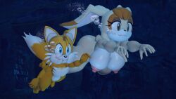 1boy 1girls 3d age_difference anthro barefoot big_breasts breasts canine cave completely_nude completely_nude_female cub daemont92 feet female fox full_body male milf naked naked_female nipples nude nude_female older_female penis rabbit sega skinny_dipping sonic_(series) sonic_the_hedgehog_(series) source_filmmaker swimming tagme tails tails_the_fox thick_thighs underwater vanilla_the_rabbit voluptuous wide_hips young younger_male