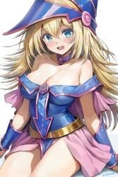 1girls blonde_hair dark_magician_girl duel_monster female level-5 solo starry_dream staryume yu-gi-oh!