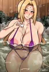 big_breasts bikini drunk iiron_o_neill large_breasts large_thighs legs naruto naruto:_the_last naruto_(classic) naruto_(series) naruto_shippuden stomach termal_water thighs tsunade