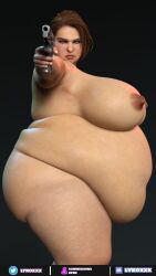 1girls 3d bbw belly big_belly big_breasts breasts capcom fat fat_belly fat_woman female huge_breasts human jill_valentine lykoxxx morbidly_obese morbidly_obese_female nipples obese obese_female overweight overweight_female resident_evil solo ssbbw