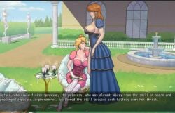 1futa 1girls 2d 2d_(artwork) big_breasts big_penis blonde_hair blowjob breasts cheating clothed clothed_female clothing cucked_by_futa cuckold cum_bottle deepthroat dickgirl/female drinking drinking_cum duo english_text erection fellatio female fully_clothed futa futa_on_female futa_quest futabox futanari game_cg human large_breasts light-skinned_female light-skinned_futanari light_skin mario_(series) mostly_clothed netorare nintendo ntr oral original_character outdoors penis pink_lipstick princess_daisy princess_peach public_sex red_lipstick roxy_(futa_quest) sex sloppy_blowjob standing sucking teacher_and_student text