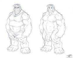 ape balls clothed clothing coach gorilla littlewolf112 male male_only mammal model_sheet muscular nude penis primate richard_connelly story story_in_description teacher wolfblade