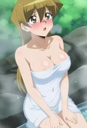 ai_animation ai_generated alexis_rhodes animated big_breasts blush exposed_breasts female pasties sitting stretching tagme towel video vilievans yu-gi-oh! yu-gi-oh!_arc-v yu-gi-oh!_gx