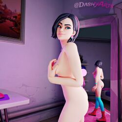 1girls 3d blender blender_(software) dashyarts epic_games fortnite full_body nude rox_(fortnite)