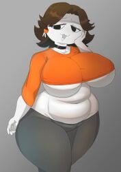 ashmatics brown_hair chubby_female loftysundew orange_clothing pants tagme tiktok tired_eyes twitter_user_oc white_skin youtube youtubers