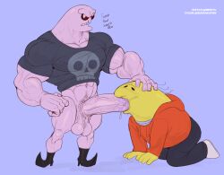 2boys besky_(artist) big_male blowjob burankoprn charlie_(smiling_friends) gay huge_cock james_(smiling_friends) male male_only overweight overweight_male smiling_friends yaoi