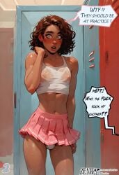 1femboy ahe_gao ai_generated anal brown_hair caught cheerleader crossdressing curly_hair dark-skinned_femboy duo female female_on_femboy female_on_male femboy femboy_only femboysub femdom goth sissy straight_to_gay strap-on trap yaoi zenit2