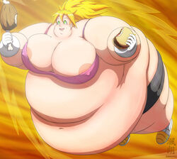 areola belly big_belly fat female nipples obese original_character satsurou