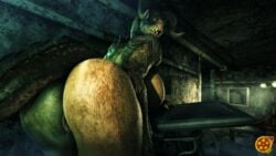 1girls 2018 3d anthro ass bent_over big_ass big_breasts breasts claws deathclaw digital_media_(artwork) fallout female female_deathclaw female_only horn huge_ass huge_breasts looking_at_viewer looking_back nude presenting pussy scalie sfrogue solo source_filmmaker standing thick_thighs video_games watermark wide_hips