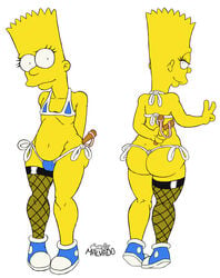 1boy bart_simpson femboy girly josemalvado male male_only single_thighhigh sissy solo the_simpsons thighhighs