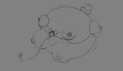 1girls air_pump bike_pump disembodied_hand female furry huge_nipples inflation lagomorph mammal monochrome pencil_(artwork) pump rabbit sketch spherical_inflation sunken_head sunken_limbs what