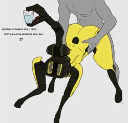 2018 ambiguous_gender boston_dynamics duo futuristic hi_res highres human living_machine machine male male/ambiguous mammal methados nude penetration robot spotmini text white_background