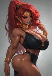 ai_generated aibro big_breasts gerudo huge_breasts large_breasts muscular muscular_ass muscular_female round_ass the_legend_of_zelda thick_thighs urbosa