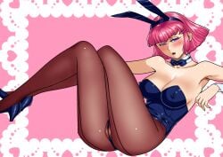 1girls armpits ass bare_arms bare_shoulders bedroom_eyes big_breasts blue_heels blue_high_heels bob_cut bowtie bunny_costume bunny_ears bunny_girl bunnysuit busty cameltoe cleavage clothing collar erect_nipples erect_nipples_under_clothes feet_together female female_focus female_only footwear gundam gundam_zz hairband haman_karn heels hi_res high_heels high_resolution highres large_breasts legs_together legs_up light-skinned_female light_skin looking_at_viewer lying medium_hair mobile_suit_gundam narrowed_eyes nipple_bulge on_back open_mouth pale-skinned_female pale_skin pantyhose pink_hair pinup purple_eyes pussy shoulder_length_hair sideboob sitting skimpy skimpy_clothes solo solo_female solo_focus stiletto_heels thick_thighs thighs vagina very_high_resolution xxmsin2289xx zeta_gundam