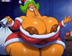 1girls ai_generated bbw belly big_ass big_breasts big_hips big_thighs cartoon_network chowder christmas_outfit chubby_female cleavage cleavage_cutout curvaceous curvy curvy_body curvy_female dress endive gigantic_ass gigantic_breasts green_hair hands_on_hips huge_ass huge_belly huge_breasts huge_calves huge_hips huge_nipples huge_thighs large_ass large_breasts massive_hips massive_thighs matronai_(artist) mature_female nipple_slip nipples_visible_through_clothing orange_body orange_skin overweight overweight_female solo_female sweat tagme thick thick_ass thick_thighs thunder_thighs tight_clothing tight_fit voluptuous_female wide_hips