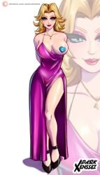 big_breasts blonde_hair blue_eyes fantastic_four invisible_woman long_dress marvel marvel_rivals night_dress pasties sue_storm