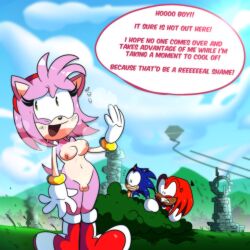 amy rose from sega by lilydrawsporn
