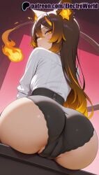 1girls 2025 2girls ai ai_assisted ai_generated animal_ears anime anime_girl anime_style artist_name ass ass_focus big_ass big_butt black_hair black_panties blonde_hair blush booty brown_hair bubble_ass bubble_butt buttocks curvy_ass curvy_butt cute_ass electroworld female fire firm_ass from_behind hellhound hi_res high_quality high_resolution highres juicy_ass juicy_butt large_ass legs_apart legs_spread long_hair looking_at_viewer looking_back multicolored_hair multiple_girls open_legs orange_eyes panties partially_visible_vulva patreon patreon_username perfect_ass plump_ass round_ass sexy_ass shirt sinder_(vtuber) sitting solo splayed_legs spread_legs stable_diffusion tight_ass underwear virtual_youtuber voluptuous_ass vtuber watermark white_shirt wolf wolf_ears wolf_girl