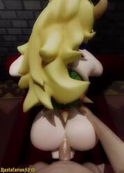 3d anal animated anus ass blender bowsette doggy_style erection female genderswap male mario_(series) new_super_mario_bros._u_deluxe nintendo nude penetration penis pussy rastafariansfm sex sound video