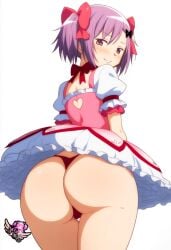 ai_generated artist_logo ass ass ass_focus back_view big_ass big_butt bubble_ass bubble_butt butt_focus cosplay female female female_focus female_only hair_ribbon highres huge_ass huge_butt kaname_junko madoka_kaname madoka_kaname_(cosplay) madoka_worship magical_girl magical_girl_outfit mahou_shoujo_madoka_magica microskirt miniskirt mother panties pink_eyes pink_hair puella_magi_madoka_magica red_ribbon ribbon ribbons round_ass round_butt simple_background solo solo_female solo_focus thick_ass thick_thighs thong twintails upskirt