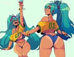 animated ass bikini blue_pigment bouncing_breasts brazilian_miku breasts hatsune_miku tagme tanline video vocaloid