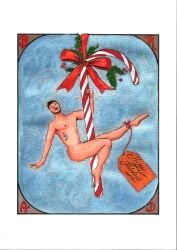 ass birthday_suit brad_evans christmas gay gay_male holidays ink ink_art mixed_media mixed_media_(artwork) naked_male onlyfans_model pen pen_art pin_up sketches_by_adab youtube youtuber