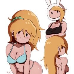 adventure_time big_breasts blonde_female blonde_hair female fionna_the_human_girl fizzyspidercider nude solo