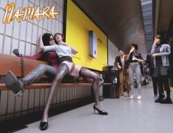 3d ada_wong anal exhibitionism futanari heels namara pantyhose public public_sex resident_evil stockings