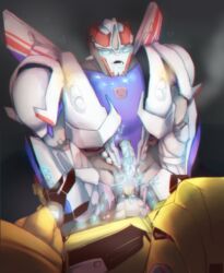 alien arthropod autobot bee bumblebee bumblebee_(transformers) cum cybertronian duo humanoid insects machine male male/male robot smokescreen tagme transformers yaoi