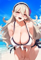 ai_generated corrin_(fire_emblem) corrin_(fire_emblem)_(female) corrin_(summer)_(fire_emblem)_(female) fire_emblem fire_emblem_fates fire_emblem_heroes tagme tharkica