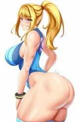 anisdrawn ass female female_only metroid nintendo samus_aran sideboob solo tagme