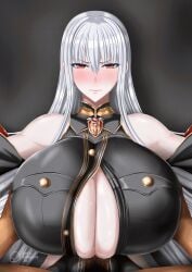 highres juno_(pixiv32541104) red_hair selvaria_bles white_hair white_skin