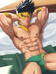 2d armpit_hair armpits iron_fist iron_fist_(marvel_rivals) male male_only marvel marvel_rivals mask masked notsafeforseb underwear