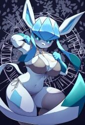 abstract_background ai_generated eeveelution generation_4_pokemon glaceon jeff's_ai_lewds navel nintendo novelai pokemon pokemon_(species)