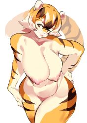 aspirindabaitu big_breasts breasts cleavage feline female furry huge_breasts mei_xiang mx99926 nipples original tagme thick_thighs tiger tiger_girl wide_hips