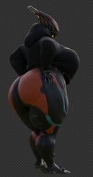 coolmaster98 curvy hoodie huge_ass huge_breasts thick_thighs valkyr_(warframe) voluptuous voluptuous_female warframe