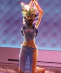 1girls 2024 3d 3d_(artwork) ahsoka_tano alien alien_girl alien_humanoid areolae athletic athletic_female blender clone_wars clothed clothing dark_areola dark_areolae dark_nipples fabric face_markings facial_markings female female_focus female_only hi_res highres lekku lekku_(anatomy) lucasfilm lydaz medium_breasts nipples orange_body orange_skin outfit pose posing presenting presenting_breasts presenting_pussy pussy pussy_lips pussy_peek see-through see-through_clothing see-through_top slave_outfit small_breasts standing star_wars togruta vagina watermark