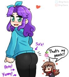 2d abigail_(stardew_valley) ass ass_focus erin_(ikeychain) female ikeychain original original_character stardew_valley tagme trans_(lore) trans_woman_(lore)