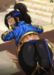 big_ass big_butt bubble_ass bubble_butt earthrealm_kitana female female_focus female_only kitana kitana_(new_era) mortal_kombat mortal_kombat_1_(2023) presenting presenting_ass presenting_hindquarters pumpkinsinclair