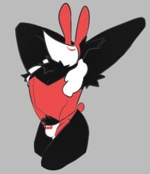 armpit_hair armpits arms_behind_head arms_up buff bulge bunny_ears bunny_tail bunnysuit closed_eyes deltarune furry furry_only head_up male male_only muscular muscular_male poundfulpanda pubic_hair sketch solo solo_male speedo swatchling swatchling_(deltarune) undertale_(series)