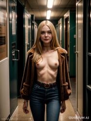 70's_theme actress ai ai_generated ai_hands celebrity choker cleavage detailed elle_fanning exposed exposed_breasts female female_only high_quality hourglass_figure hyperrealistic leak leaked looking_at_viewer naked no_bra qu4ntumai small_breasts small_waist stable_diffusion vintage