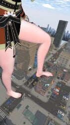 3d feet feet_focus feet_up female female_focus female_only foot_fetish foot_focus giantess giantess_growth red_panda red_panda_girl size_difference vrchat vrchat_avatar vrchat_model willowvr