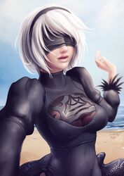 cleavage female luminyu nier nier:_automata straight yorha_2b