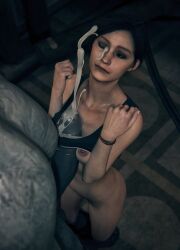 3d biohazard boobjob capcom claire_redfield cum cum_on_breasts cum_on_face mr_x paizuri resident_evil resident_evil_2 resident_evil_2_remake titjob vulint