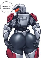 1girls 2024 2d 2d_(artwork) armor armored armored_female ass big_ass big_butt big_thighs bodysuit curvy curvy_female dat_ass dialogue english english_text female female_focus female_only female_spartan_(halo) fully_clothed halo_(series) helmet hi_res highres hip_bones hips large_ass large_breasts large_butt large_thighs looking_back looking_back_at_viewer microsoft round_ass simple_background slim_waist solo solo_female solo_focus spartan_(halo) talking_to_viewer thick_thighs thighs unsc waaka_horror white_armor white_background wide_hips